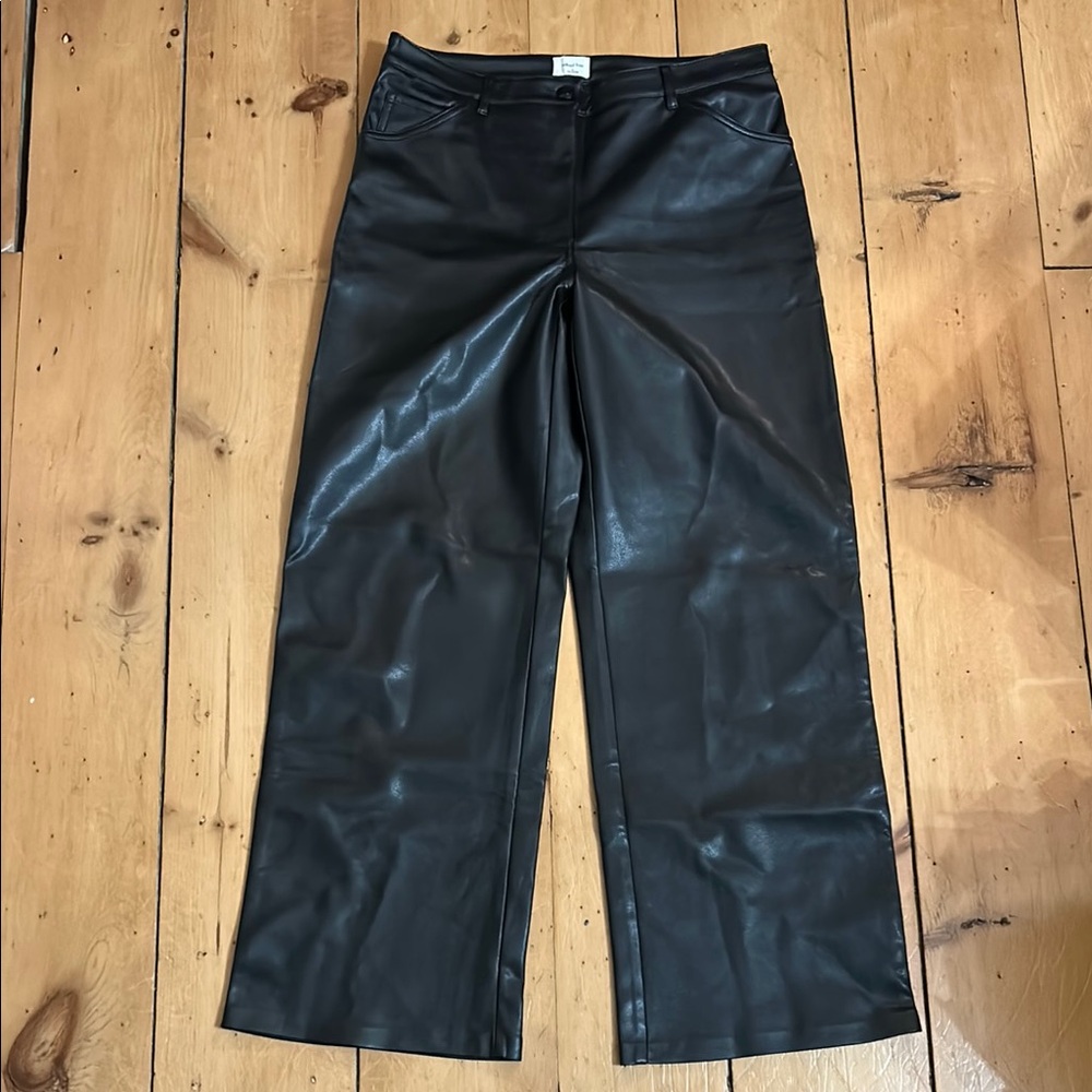 Black Faux Leather Pants